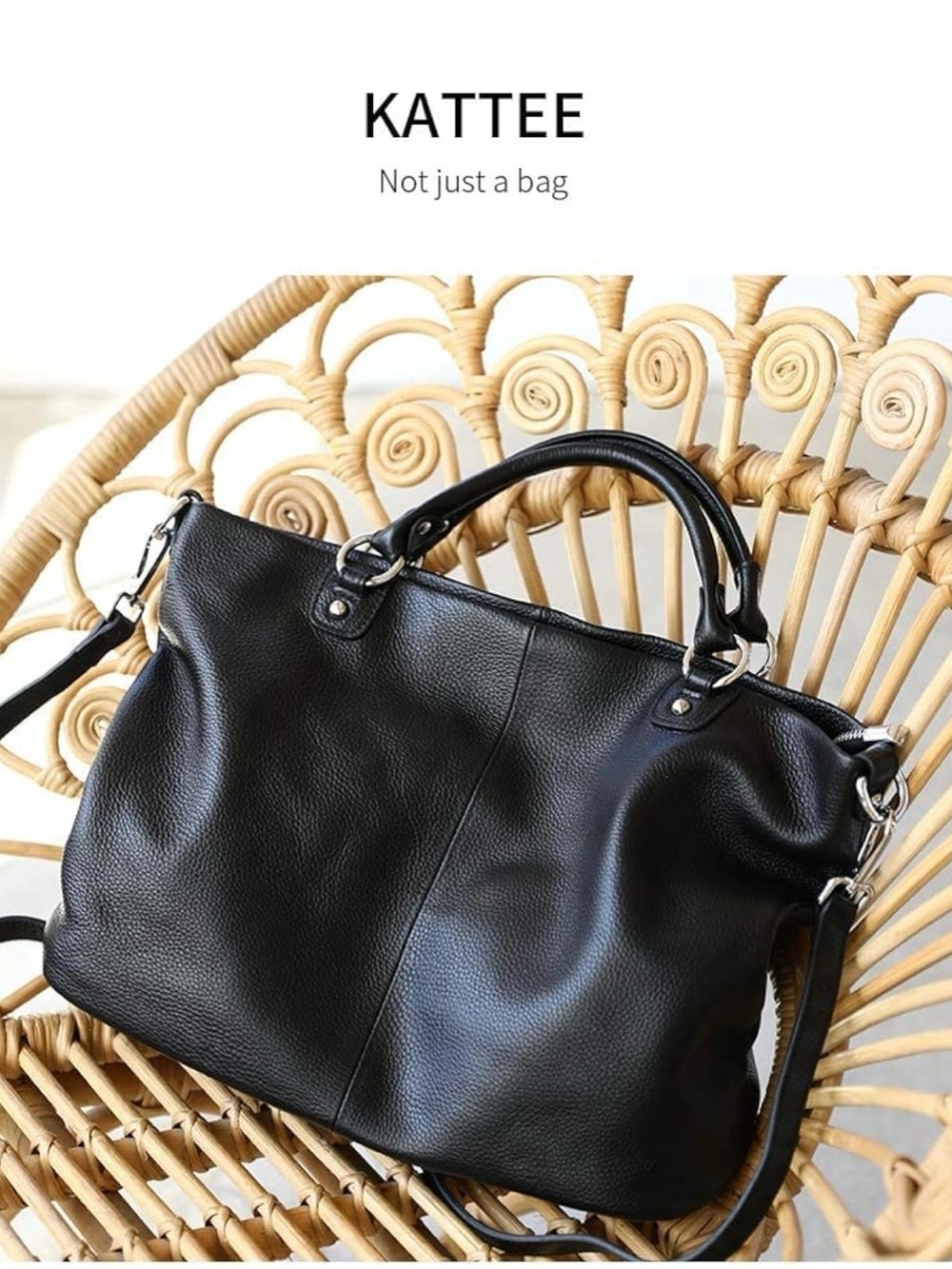 Kattee Genuine Leather Tote Purse
